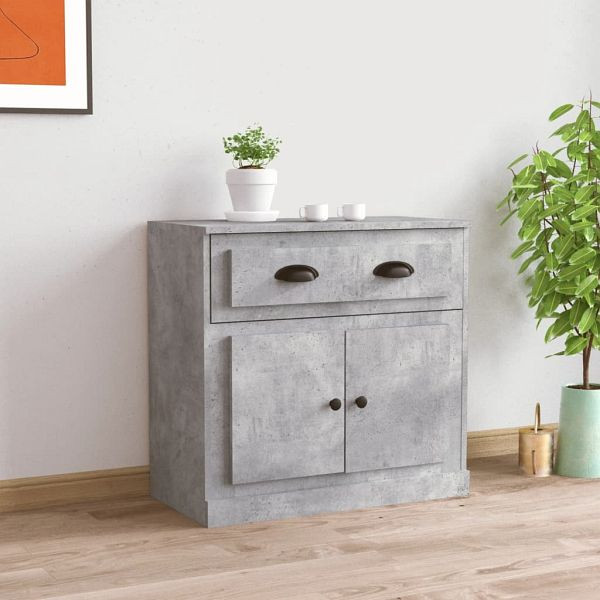 vidaXL Sideboard Betongrau 70x35,5x67,5 cm Holzwerkstoff, 816428