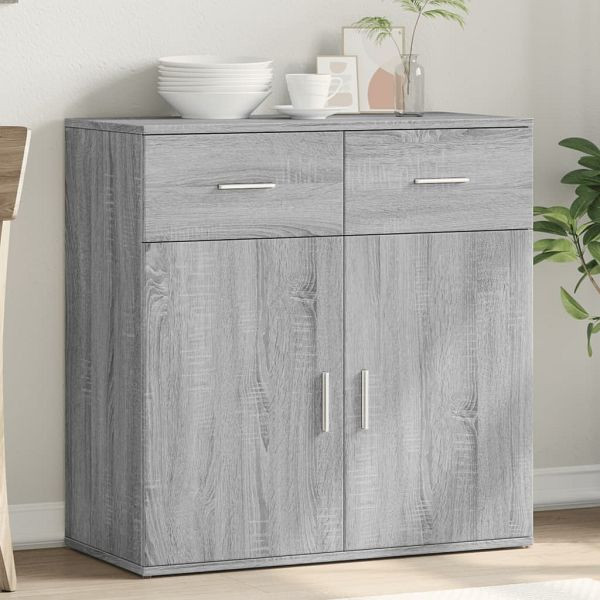 vidaXL Sideboard Grau Sonoma 79x38x80 cm Holzwerkstoff, 840525