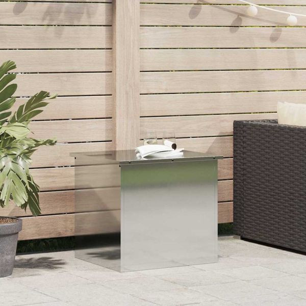 vidaXL Außenlagerbox Silber 55 x 50.5 x 50 cm Verzinkter Stahl, 874579