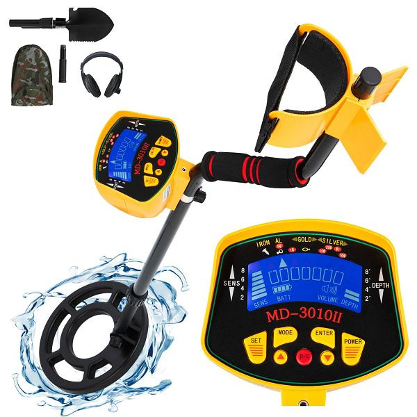 VEVOR Metalldetektor MD-3010 Metallsuchgerät Wasserdicht Professionell Unterwasser, JSTCQMD30104JT001V0