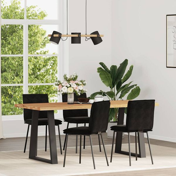 vidaXL Esszimmerstühle 4 Stk. Schwarz Samt, 3315350, 8721158567956