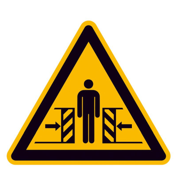 Stein HGS Warnschild, Warnung vor Quetschgefahr, 100 mm / Folie, selbstklebend, 21.0324