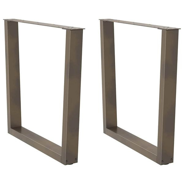 vidaXL Esstisch Beine V-Form 2 Stück Naturstahl 90x(72-73,3) cm Stahl, 4012655