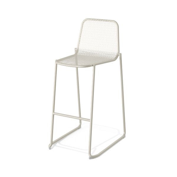 Feros Mase Barhocker Metall stapelbar, Beige, 50873