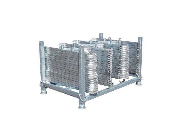 Schake Dreifußständer SET 1 bestehend aus: 1x Stapelpalette aus Vierkantrohr, 36x Dreifußständer verstärkte Ausführung, 50116-5SET