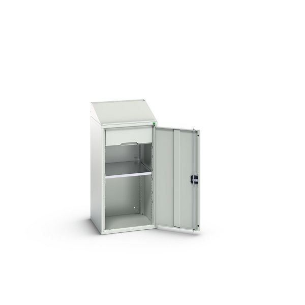 bott verso Pultschrank, mit 1 Fachboden und 1 Schublade, BxTxH: 525 x 550 x 1130 mm, Lichtgrau / Lichtgrau, 16926370.16