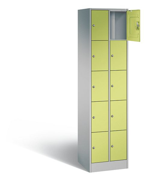C+P Schließfachschrank Serie 8070, H1950xB460xT480mm, Farbe: Weißaluminium / Viridingrün, 80700-20 S10402