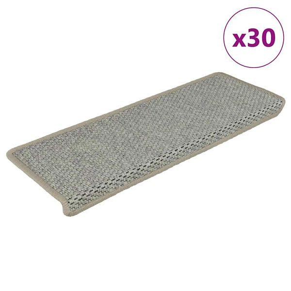 vidaXL Stufenmatten Selbstklebend Sisal-Optik 30 Stk. 65x21x4cm Grün, 3365887