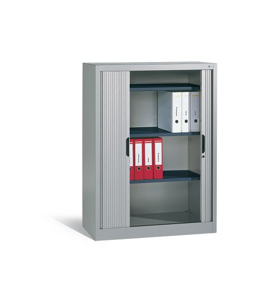 C+P Sideboard mit Rollladen Omnispace, H1345xB1000xT420mm, Farbe: Lichtgrau, Griffmulde, 3 OH, 3222-00 S10027