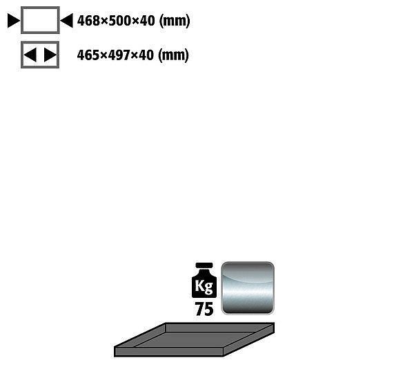 asecos Fachboden für Modell(e): S30, S15 mit Breite 600 mm, 30312