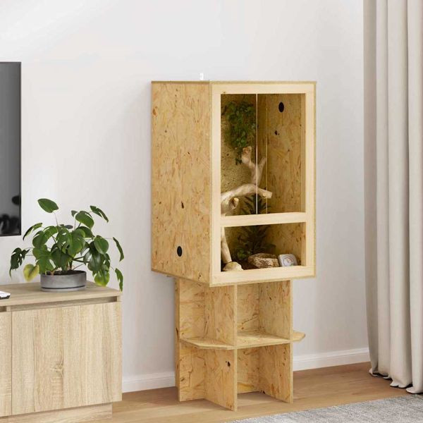vidaXL Terrarium Braun 50 x 50 x 80 cm OSB, 876731