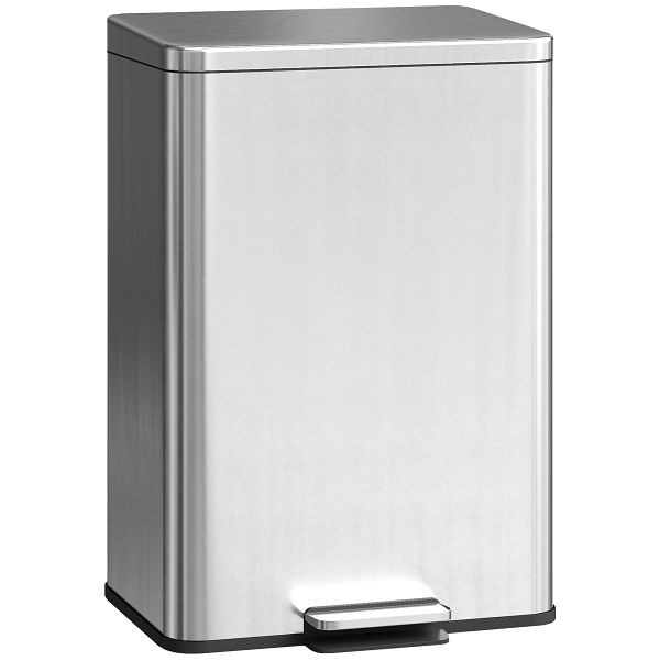HOMCOM Mülleimer 20 L Treteimer mit Softclose-Deckel, Pedal, abnehmbar Inneneimer Silber, 34,2 x 30,6 x 44,2 cm, 851-057V01SR