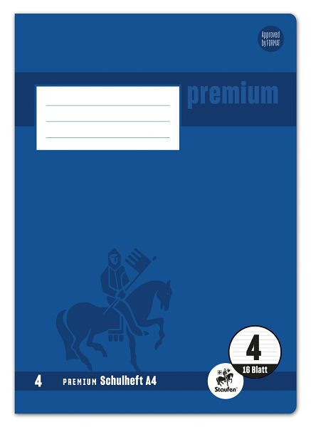 Staufen Heft PREMIUM LIN 4 - A4, 16 Blatt, 90 g/qm, PREMIUM LIN iert, 734410304
