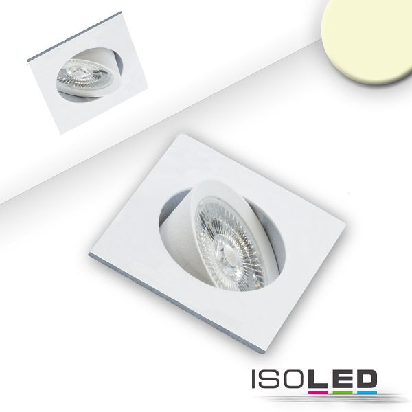 ISOLED LED Einbauleuchte Slim68 weiß, eckig, 9W, warmweiß, dimmbar, 114928