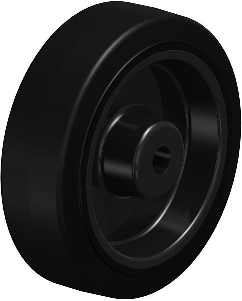 Blickle POEV 125/12XR Rad aus Elastik-Vollgummi, Schwarz, 747047