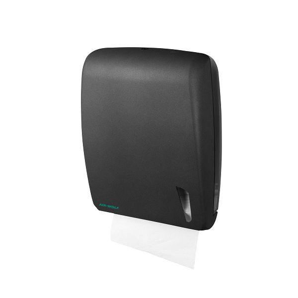 Air Wolf Papiertuchspender, Wandmontage, Anthrazit, ABS Kunststoff, 750 Papierfalthandtücher, Serie Beta, 30-103