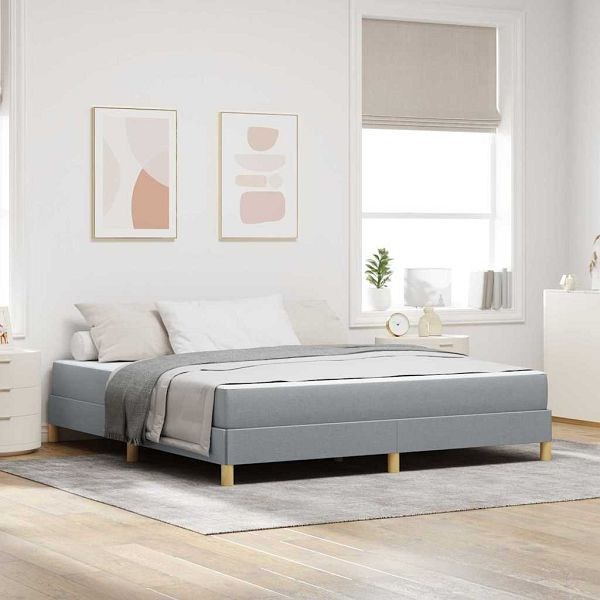 vidaXL Boxspringbett Hellgrau und Braun 180 x 200 cm, 3398584