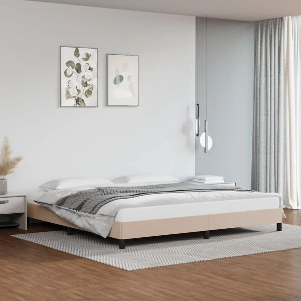 vidaXL Bettgestell Cappuccino-Braun 200x200 cm Kunstleder, 346927