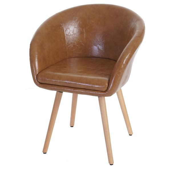Mendler Esszimmerstuhl Malmö T633, Stuhl Küchenstuhl, Retro 50er Jahre Design, Kunstleder, Wildlederimitat, 48404