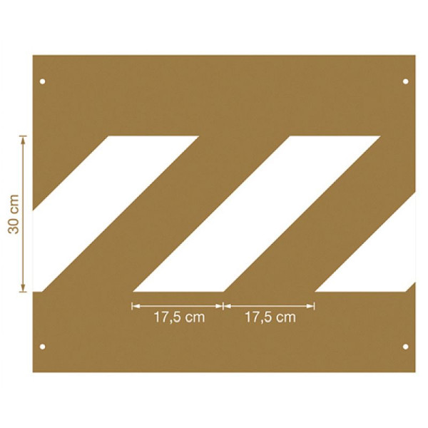 Stein HGS Spritzschablonen für Bodenmarkierung, Satz 10 (Zebra), Inhalt 12 Schablonen, 90.3306-10