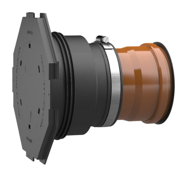 Hauff UNI - Durchführungsmanschette mit Anarbeitungsflansch UDM150/250 KG, 3030300207