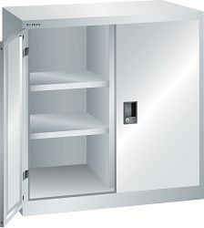 LISTA Flügeltürschrank (BxTxH) 1000x400x1000mm CODE Lock, Lichtgrau, 2 Verstellböden, 60.460.020.C