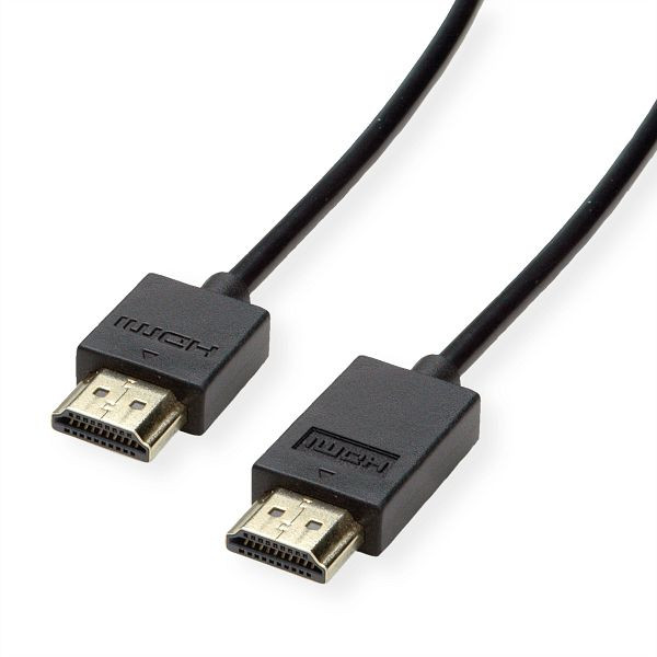 ROLINE 4K HDMI Ultra HD Kabel mit Ethernet, aktiv, ST/ST, schwarz, 1 m, 11.04.5910