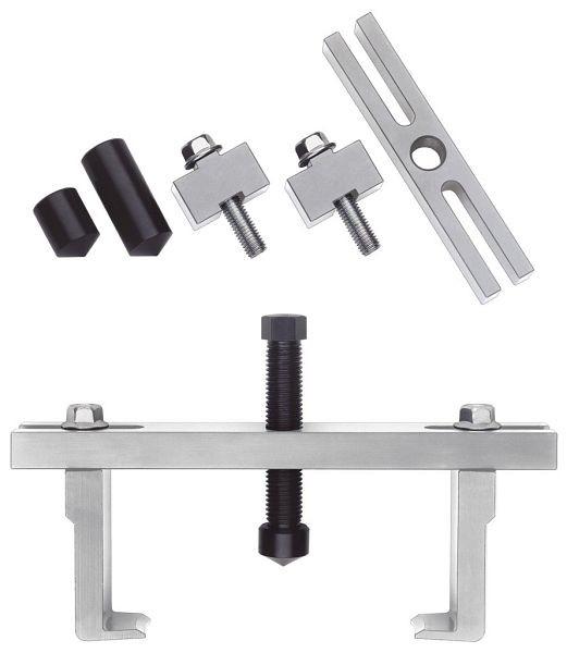 KUKKO PKW-Riemenscheibenabzieher-Satz für alle Fahrzeugtypen, Spannweite außen: 195 mm, 124-K