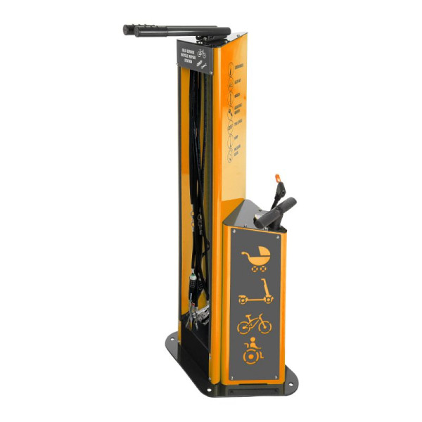 Stein HGS Fahrrad-Servicestation Modell BM3020, RAL 2008 - Hellrotorange, 63685.0003