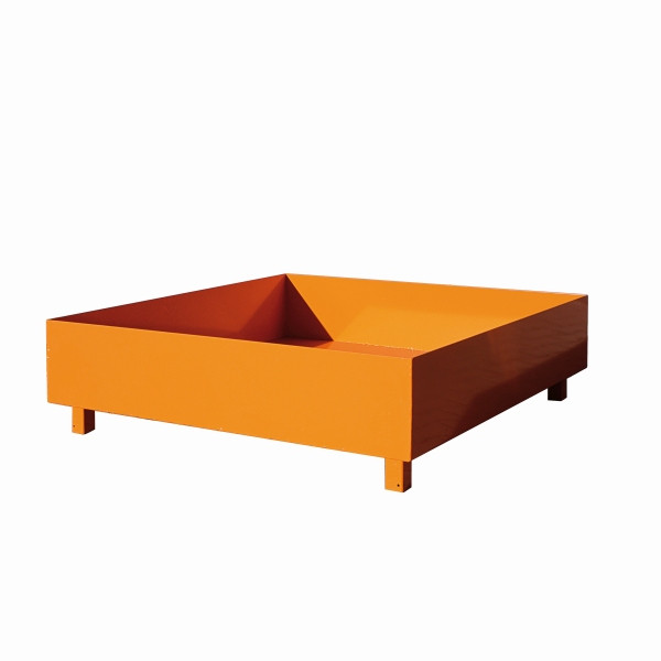 Eichinger Industrie Auffangwanne mit geraden Seitenwänden, ohne Gitterrost, Breite 815 mm, reinorange, 30120300000000