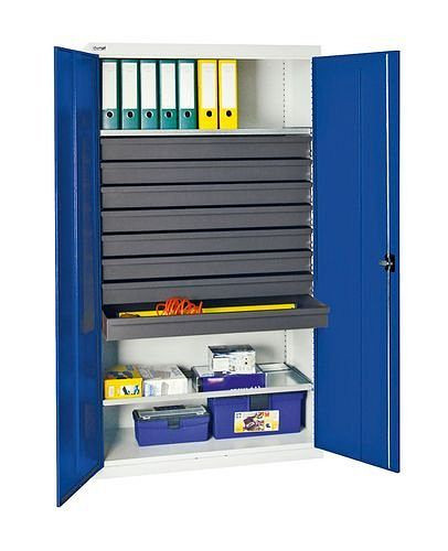 stumpf Werkzeug- und Materialschrank Professional 3000, mit 8 Schubladen, 2 Wannenböden, grau/blau, B 1000 mm, 251861