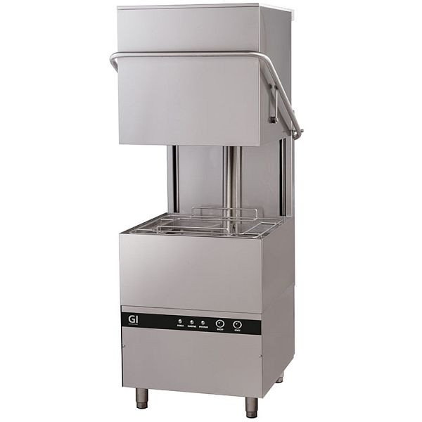 Gastro-Inox elektronische Schiebespülmaschine mit Seifenspender, 50x50cm, 400V, Edelstahl AISI 304, 400.110