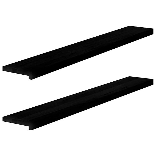 vidaXL Fensterbänke 2 Stk. Dunkelbraun 140x20x2 cm Massivholz Eiche, 4009179