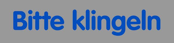 Schilder Klar Bitte klingeln, 80x20x1 mm Kunststoff, 45410/71