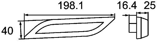 HELLA Blinkleuchte, Shapeline Style, LED, 24/12V, Anbau/geschraubt, Lichtscheibenfarbe: glasklar, Stecker: AMP, 2-polig, hinten links, 2BA 013 332-091
