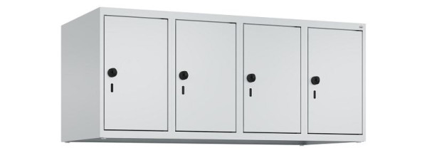 C+P Schrankaufsatz Classic PLUS, Aufsatzschrank, 7035/7035, Drehriegel, 500x1200x500mm, 4 Abteile, 080090-40 S10009