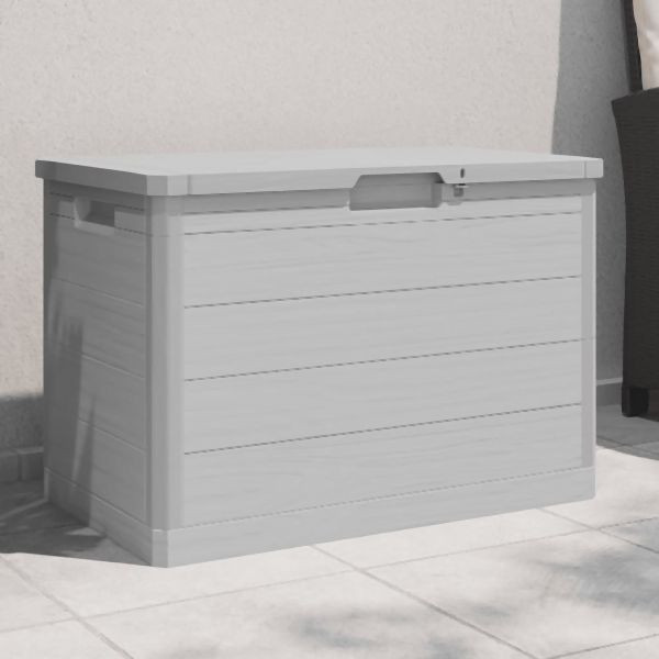 vidaXL Outdoor-Kissenbox Grau 77,5x44,5x53 cm Polypropylen, 366603