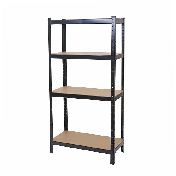 Mendler Schwerlastregal HWC-D67, Werkstattregal Steckregal, 160x80x40cm, Traglast bis 320kg MVG, schwarz, 64096