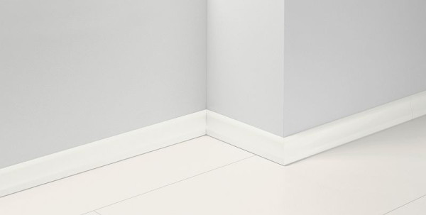 Parador Dekor-Sockelleiste SL 4 Uni weiß glänzend D003, 1745519