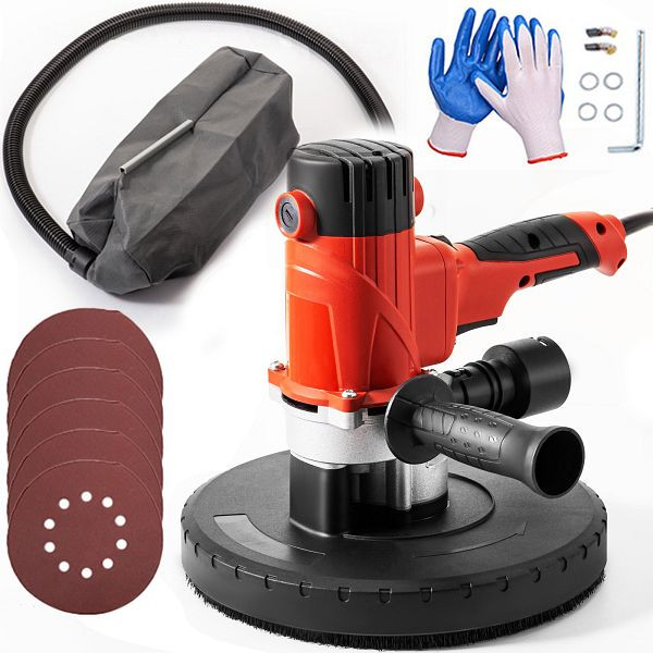 VEVOR Exzenterschleifer 225 mm, Schleifmaschine Werkzeug 1200 W, Schleifmaschine mit Vakuumbeutel, Handschuhe, Schutzbrille, QMDMJ1200W0000001V2