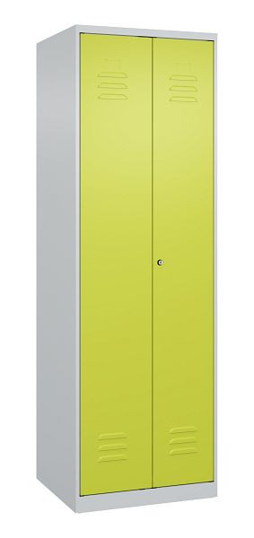C+P Umkleidespind Classic PLUS, Doppel-Spind, 2 Abteile, 1850x600x500mm, 7035/0024, Zylinderschloss, 080002-20P S10020
