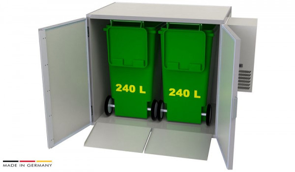 hefa Abfallkühler KK 240/2 Typ 4, Kältesatz seitlich, Abmaße: 1280 x 1.400/1.700 x 915 mm, KK 240/2 Typ 4 V 04