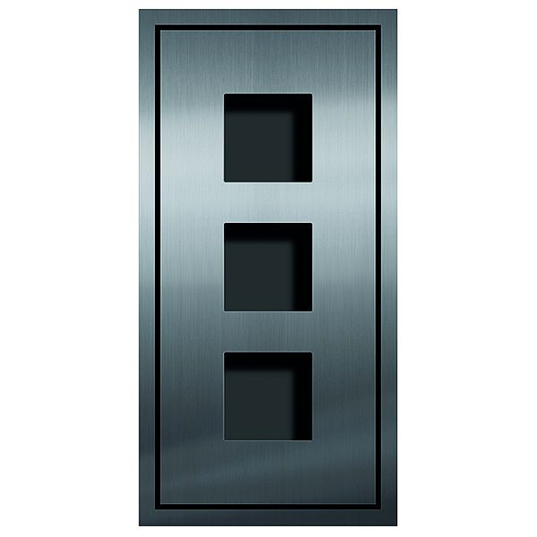 TCS Inputzmontageset aus Frontplatte flächenbündig und UP-Kasten für Serie AMI, für 3 AMI-Module, 1-spaltig, ZAU2063-0030