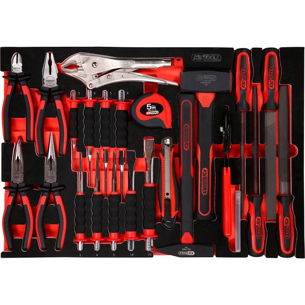KS Tools PERFORMANCEplus Werkzeugsatz 33-teilig Zangen-, Hammer- und Meißel, 811.0033