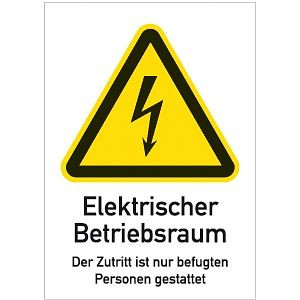 Moedel Elektrischer BetriebsRaum.., Kombischild, Alu, 210x297 mm, 58319