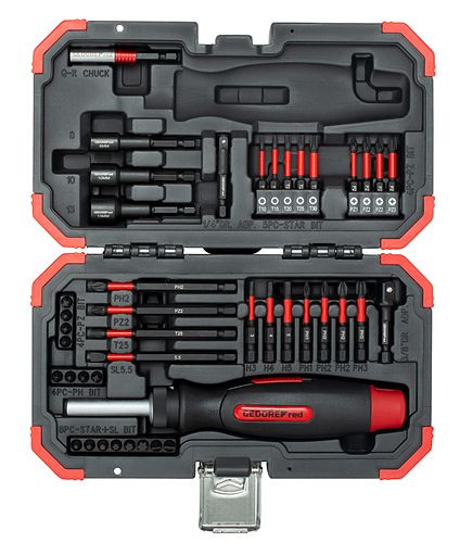 GEDORE red Torsionsbit-Satz 43-teilig, magnetisch, mit Knarre, 3304902