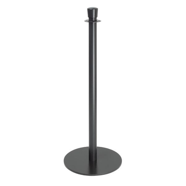 Bolero Flache Basis Barrierepfosten Schwarz, VE: 2 Stück, GP638