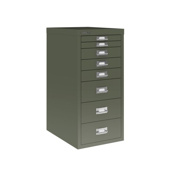 Bisley Home MultiDrawer, 29er Serie, DIN A4, 8 Schubladen, Farbe olivgrün, L298623