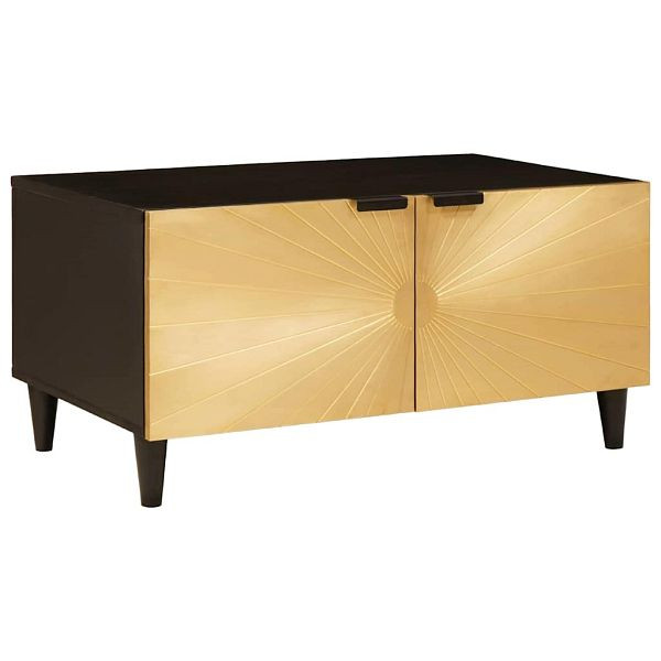 vidaXL Couchtisch Schwarz und Gold 80 x 50 x 40 cm, 4017833