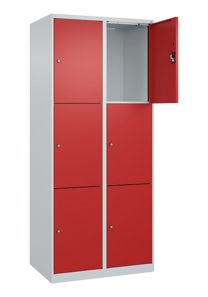 C+P Schließfachschrank Evolo PLUS, 6 Fächer, 1850x800x500mm, 7035/3000, 049000-223 S10003